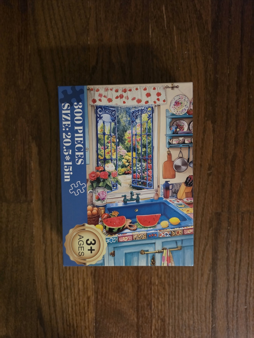 Blue Kitchen Window Puzzle - 300-Piece Jigsaw